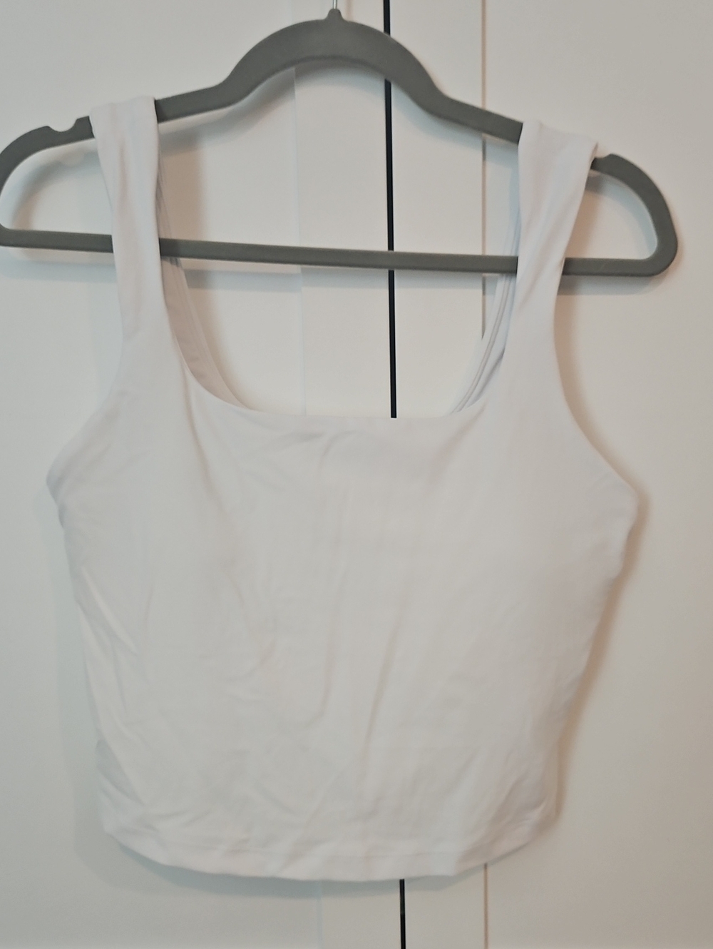 Athleta White Square-Neck Tank